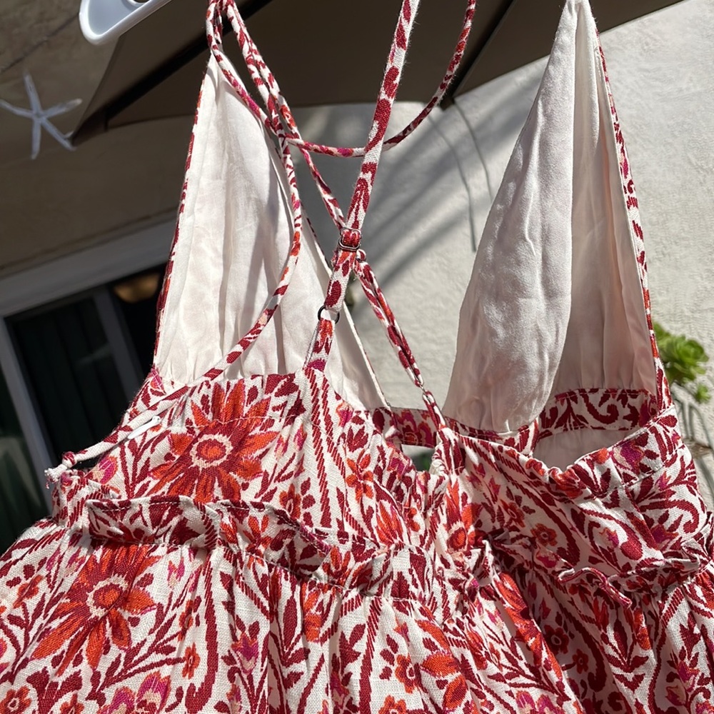 Cami NYC Red and White Printed Maxi Dress - Picture 6 of 9